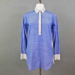 Ann Taylor Women Shirt Blue Gray S